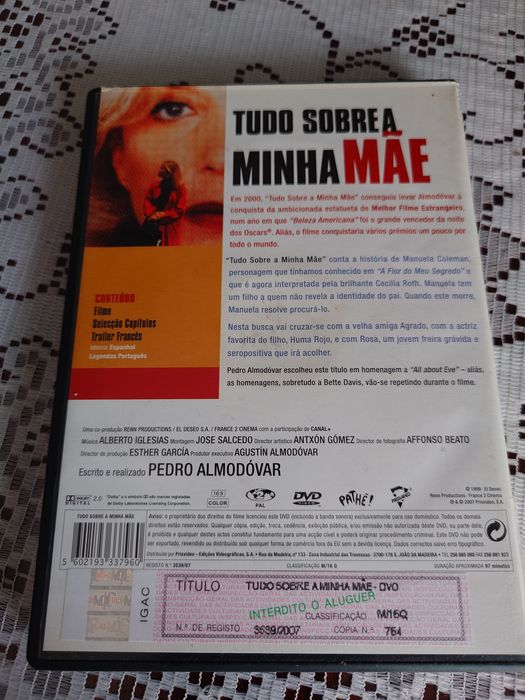 Tudo sobre a minha mãe dvd