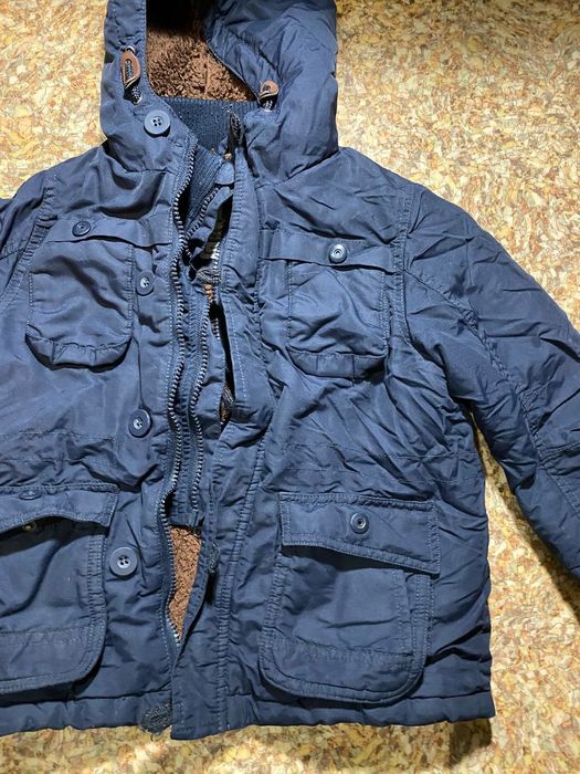 Тепла зимова курточка на хлопчика 4-5 років на меху