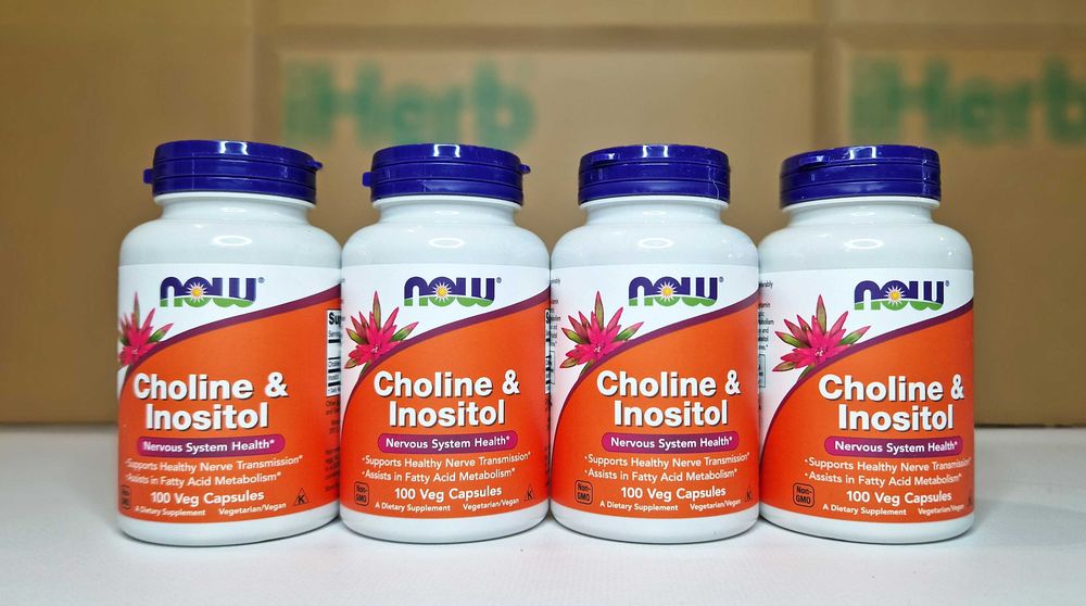 NOW Foods Choline & Inositol, холін та інозитол для нервової системи