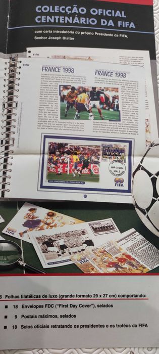 Oficial centenário FIFA em selos desde 1904 até 2006 mundial Alemanha