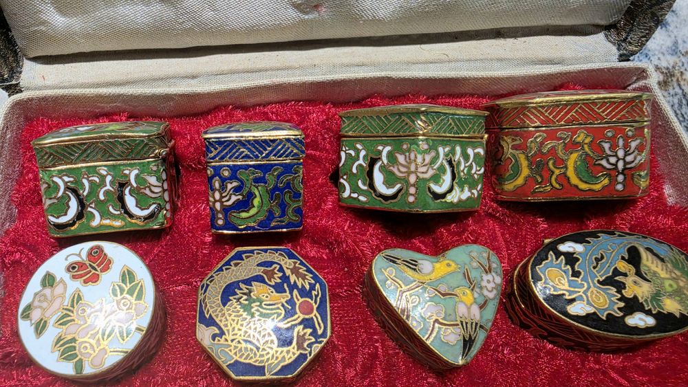 Conjunto caixinhas Cloisonné
