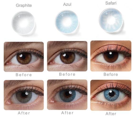 Lentes de contacto coloridas ( mais de 30 cores disponiveis)