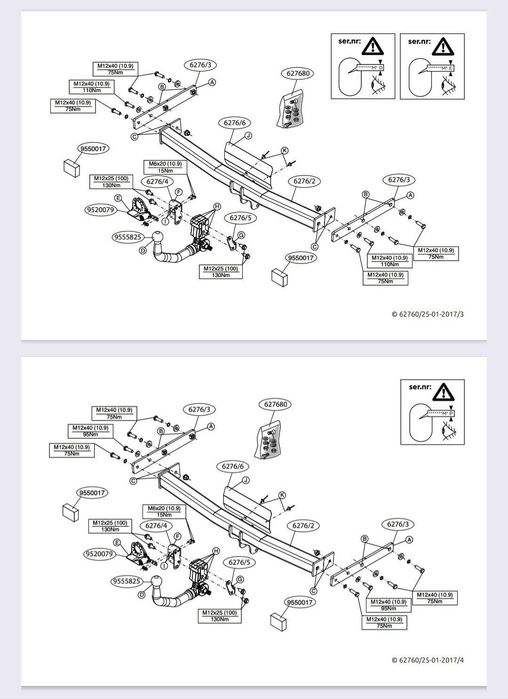 Engate de reboque  Kit de Bola BRINK 6276 Toyota C-HR
