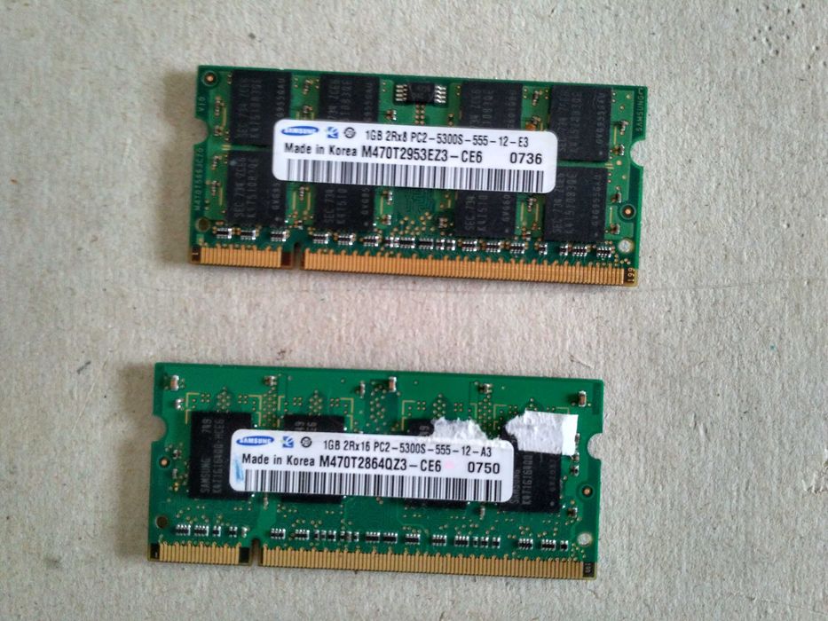 Samsung SODIMM 2GB (2x1GB) DDR2-667 PC2-5300S - M470T2953EZ3-CE664738044491523120