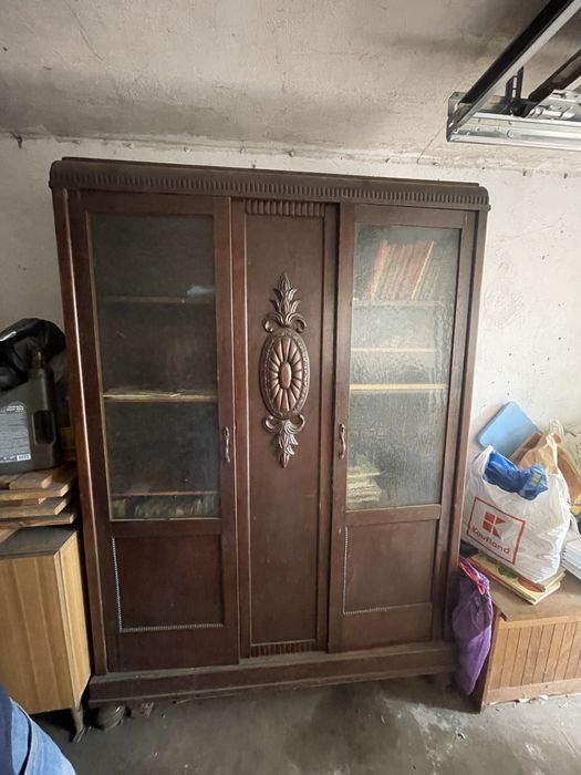 Szafa Witryna Witrynka przedwojenna Antyk drewniana