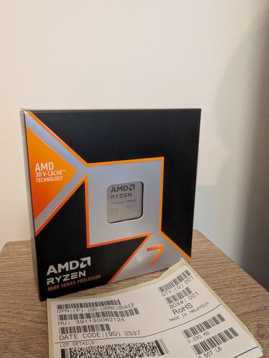 [ZAREZERWOWANY] Nowy AMD Ryzen 7 9800X3D BOX, 36 miesięcy gwarancji pr