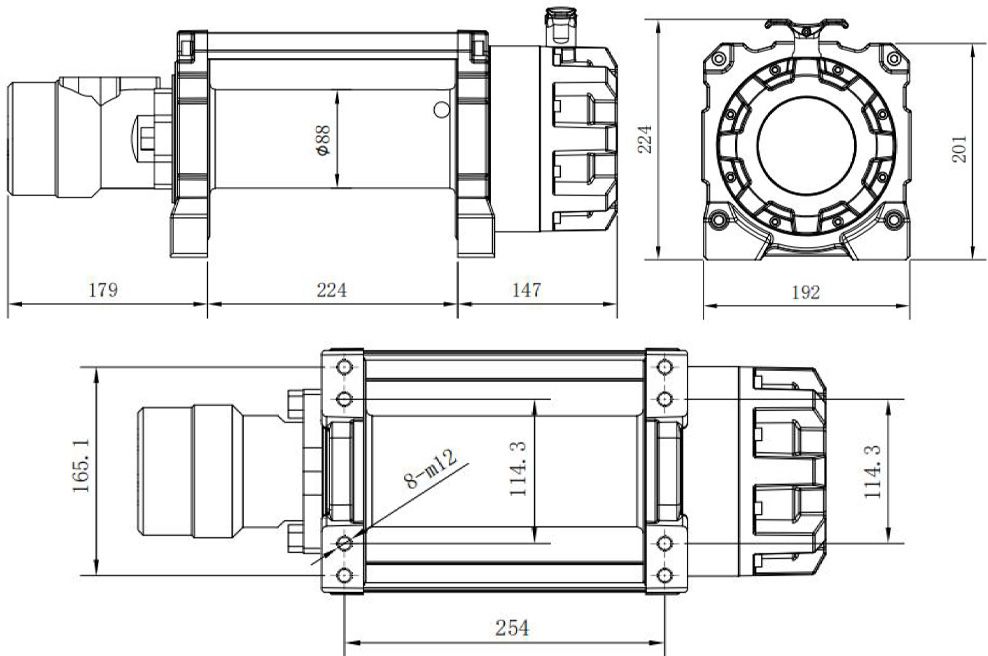 Гідравлічна лебідка Titanium winch 15000 LBS
