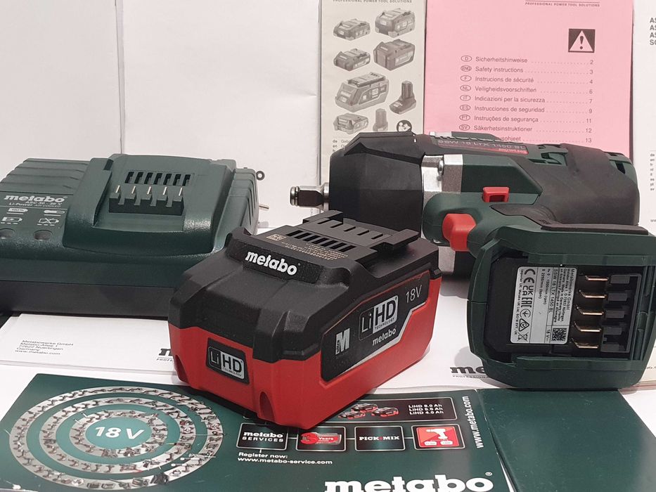 Komplet narzedzi METABO SSW 18 LTX 1450 BL bateria 18v 6,2ah ladowarka