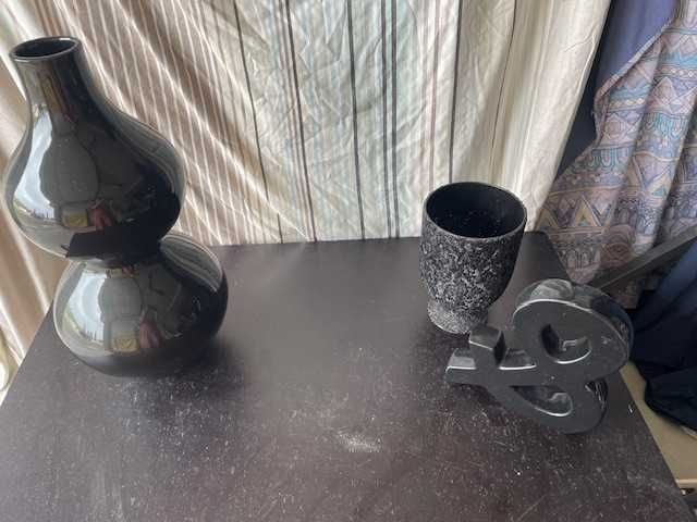Conjunto decorativo preto (3 peças)