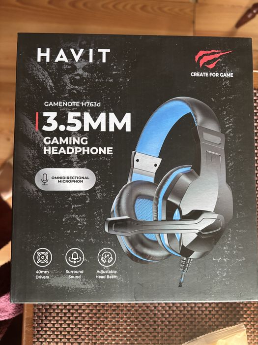 Навушники Havit Gaming HV-H763d black/blue+мікрофон