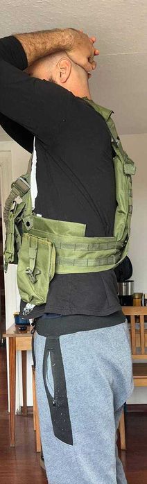 Kamizelka taktyczna typu plate carrier | olive | airsoft / ASG | MOLLE | zestaw
