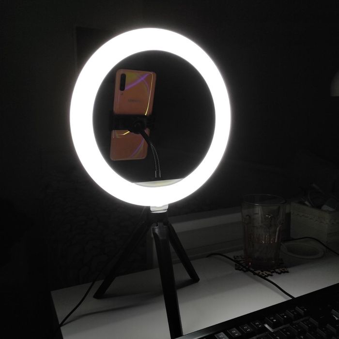 Anel de luz LED selfie ring 3 tons ajustáveis controlo remoto 380° NOV