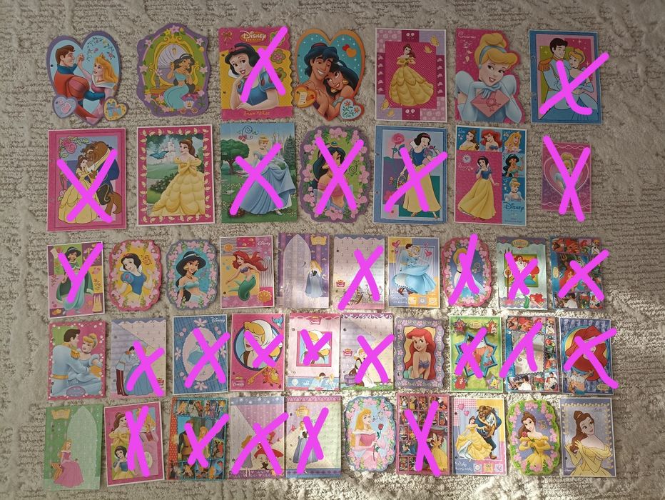 Kolekcjonerskie / 25 karteczek / księżniczki Disneya