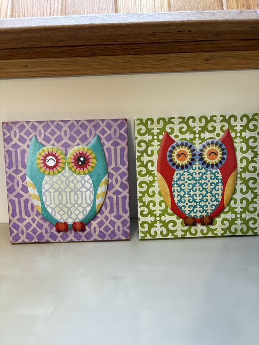 Quadro com mochos decorativos como novos