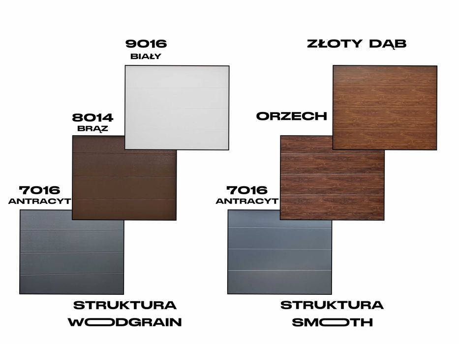 Brama garażowa segmentowa ocieplana 2500x2250 złoty dąb z GWARANCJĄ