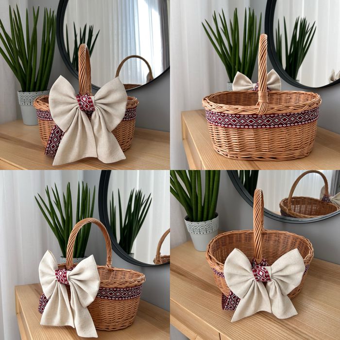 Кошики плетені із лози. Корзини Великодні. Кошик в етно-стилі.