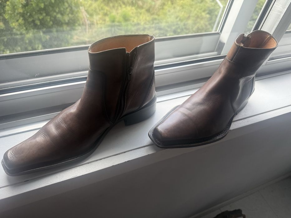 Botas texanas em pele genuina