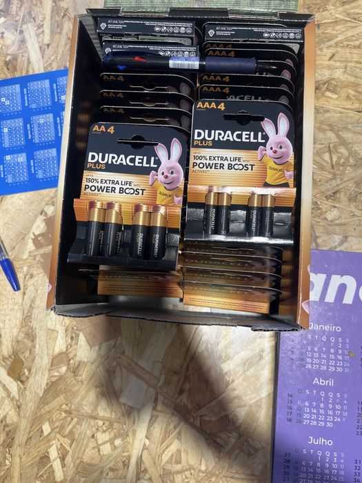 Pilhas Duracell aa+aaa