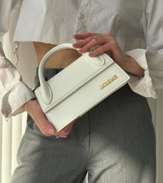 Акція! Жіноча сумочка Jacquemus Le Chiquito Premium білого кольору
