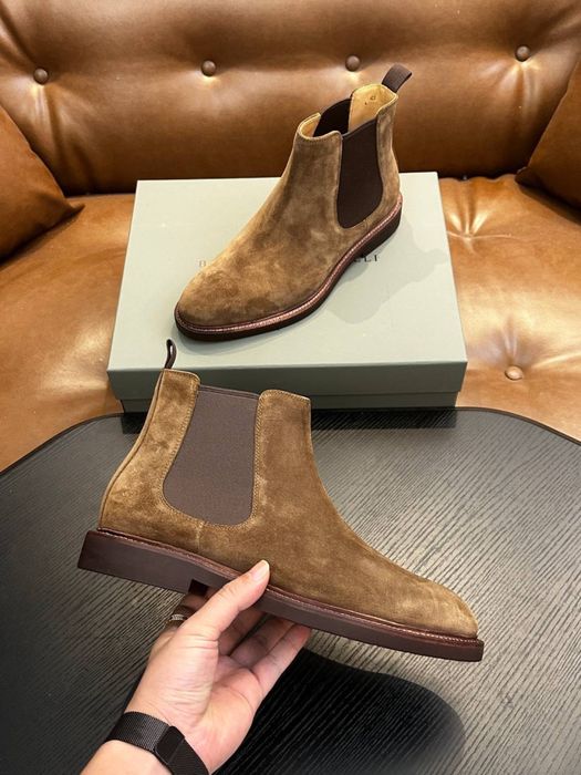 Bunello Cucinelli(39-44p) чоловічі ЗАМШЕВІ челсі, ботинки,черевики