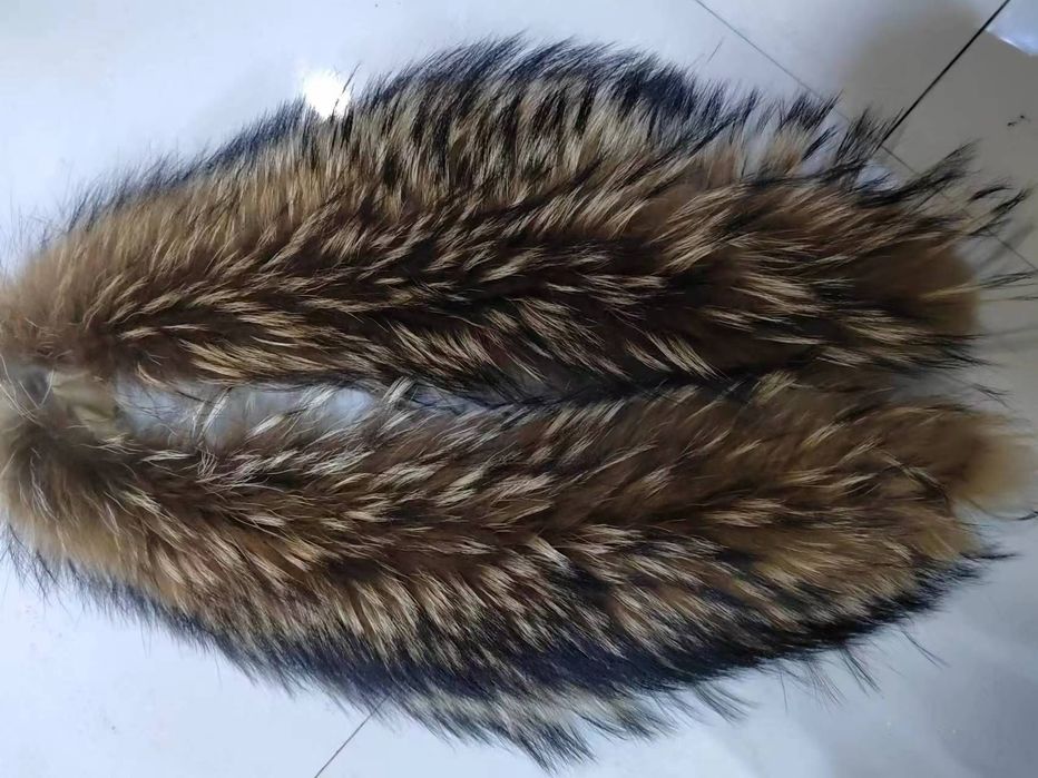 Piękne naturalne kołnierze z futra jenota do płaszcza kurtki ramoneski
