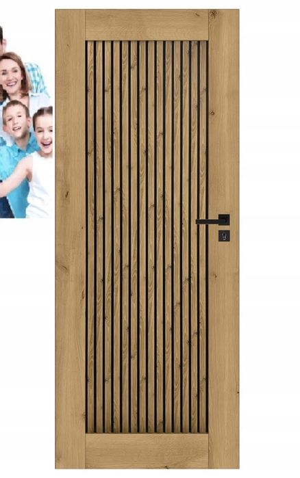 Drzwi wewnetrzne lamelowe prawe 80 windoor
