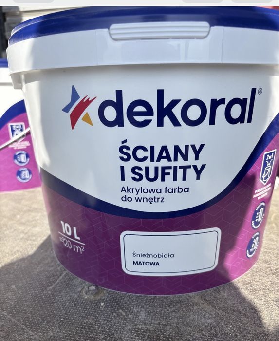 Faraba biała ściany i sufity dekoral 10 litrow.