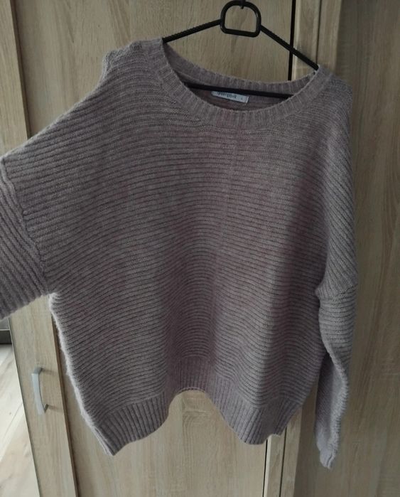 Nowy sweter oversize L lawendowy ciepły