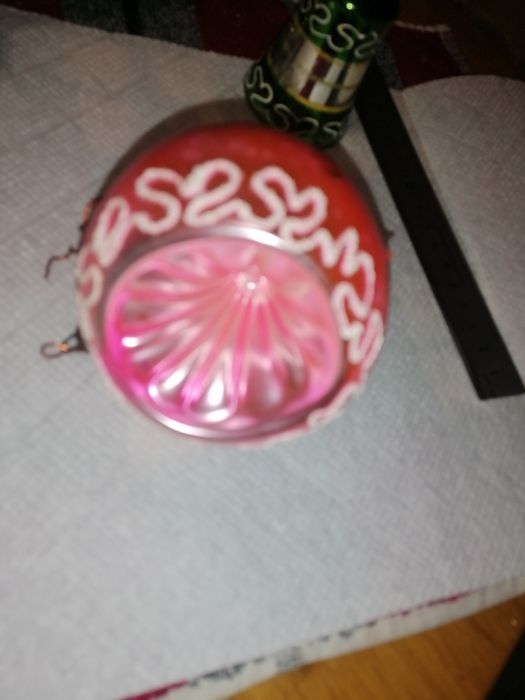 Елочные игрушки СССР. Стекло ручная роспись