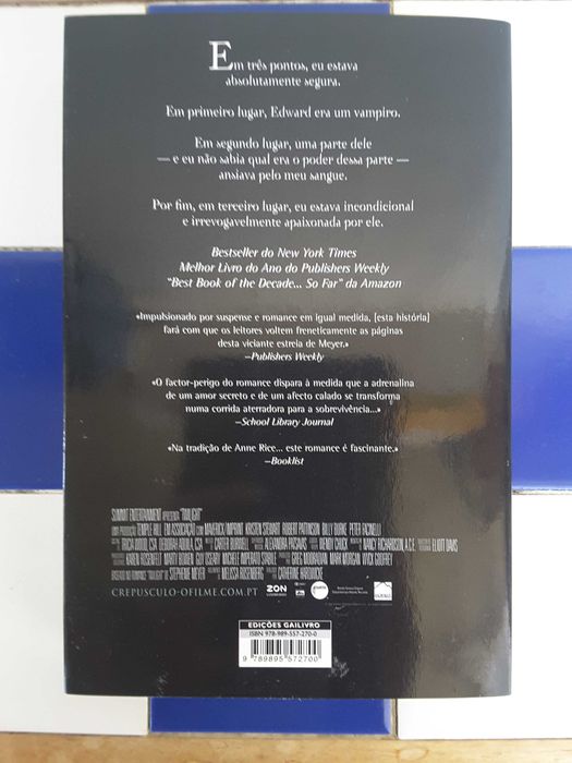 Livro "Crepúsculo", de Stephenie Meyer (Como NOVO!)