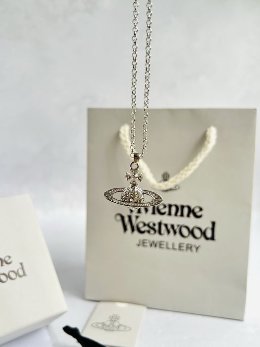 Браслет Vivienne Westwood / Браслет з підвіскою - планета / Ланцюг на руку Вів'єн Вествуд / Кулон Вівен Вествуд срібний новий