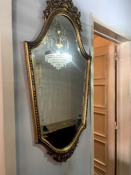 Espelho Dourado Estilo Luís XV / Rococó – Vintage