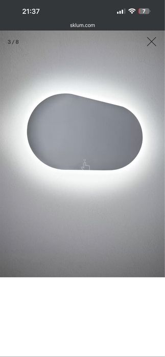 Esoelho oval wc com luz 1mx0,8