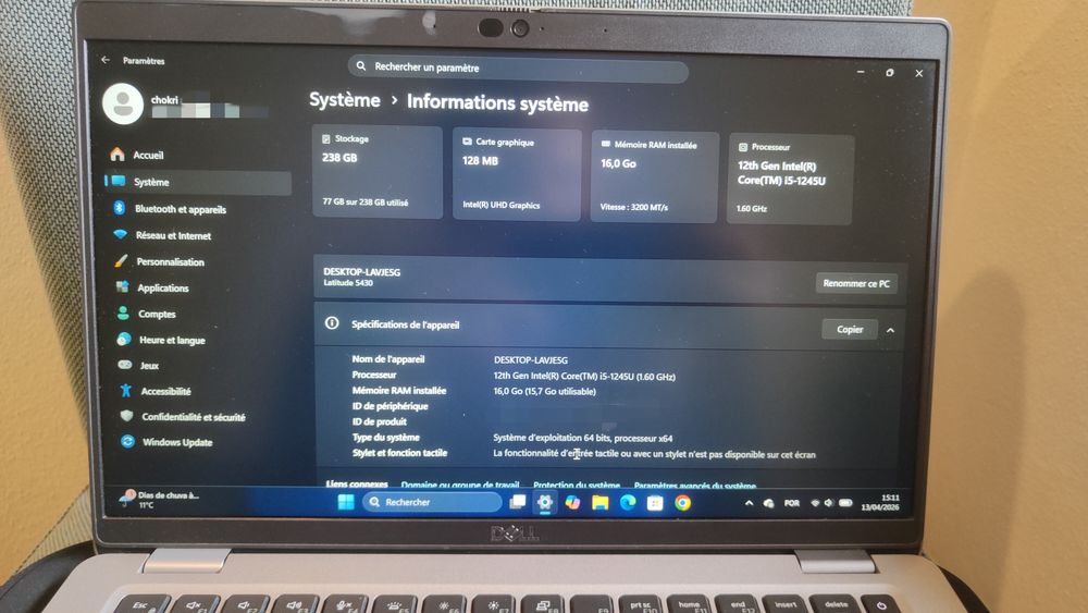 Laptop à venda Dell latitude 5430  .12ª Geração