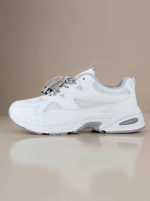 4 KOLORY 36 37 38 sneakersy 39 40 41 z kokardką perełkami platforma