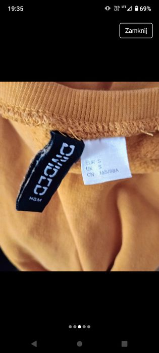 Bluza crop top polar vintage retro bestseller hot 36/S H&M