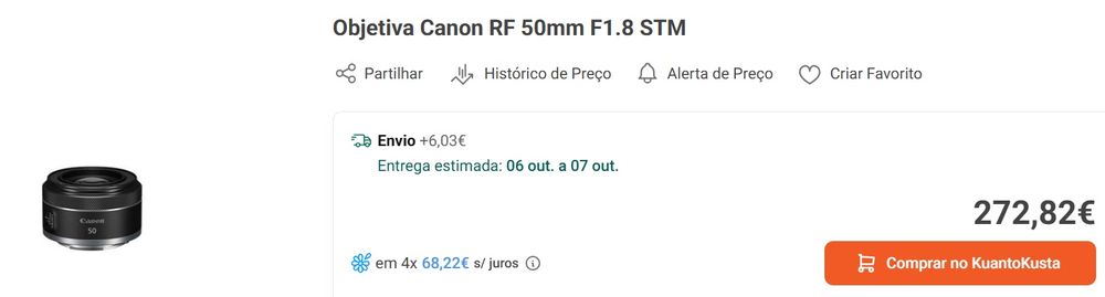 Canon EOS R100 + Objetiva RF 50mm