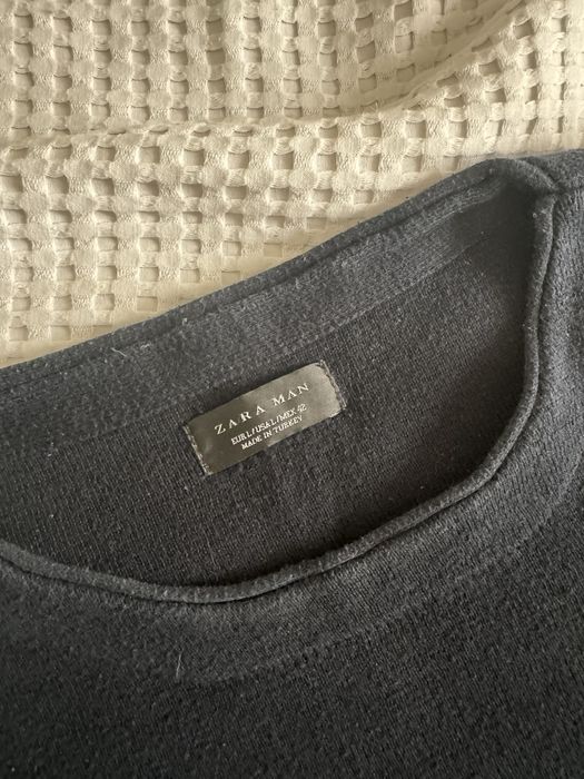 Granatowy sweter Zara męski