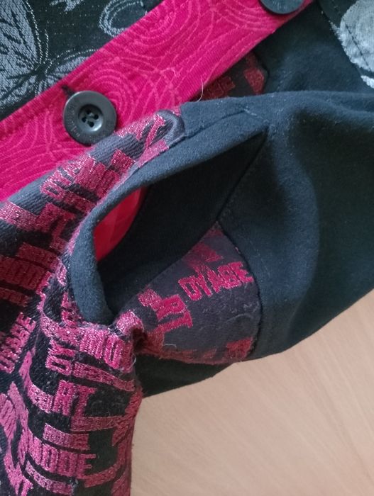 Płaszczyk DESIGUAL, kolorowy, wzorzysty płaszcz, jesienno - wiosenny