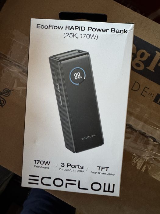 Повербанк EcoFlow RAPID Power Bank 25000mAh чорний