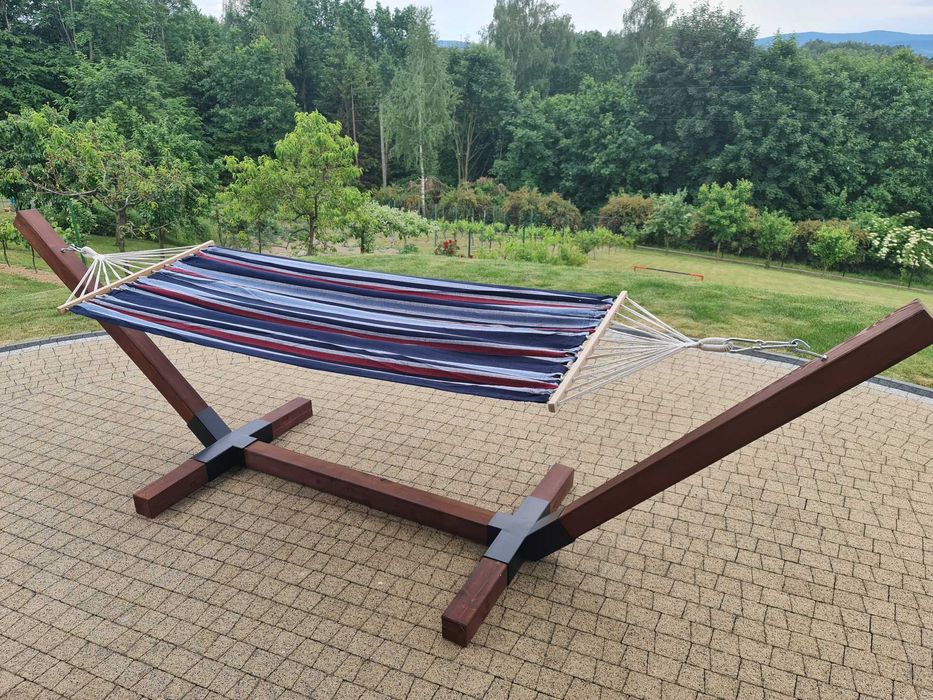 HAMAK XL MEGA Mocny+stelaż, 5 kolorów! SUPER CENA !