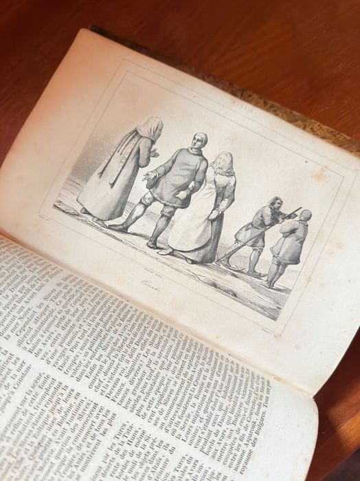 Przedwojenne książki starodruk 1838 z wieloma rycinami opis imperium rosyjskiego