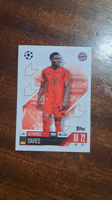 Cartas da coleção Match Attax da Topps 2024/2025 Alphonso Davies