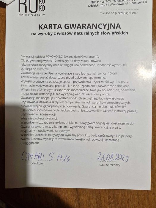 Peruka z włosów słowiańskich blond OMARI S