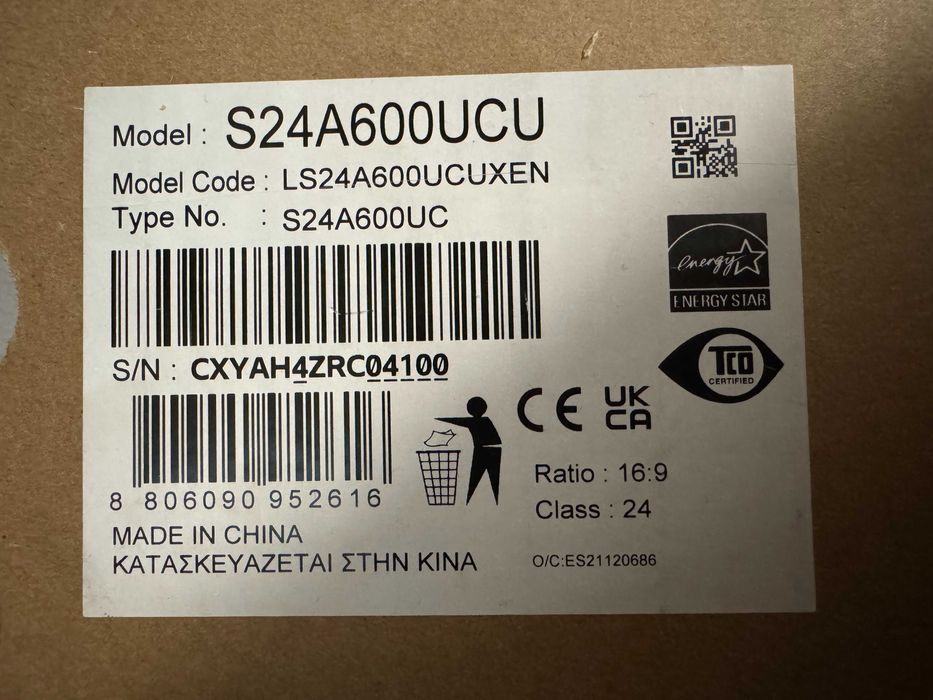 Monitor Samsung S24A600UCU (LS24A600UCUXEN) – 24” QHD IPS, USB-C