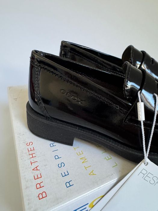 Nowe mokasyny eleganckie dziewczęce GEOX czarne 26