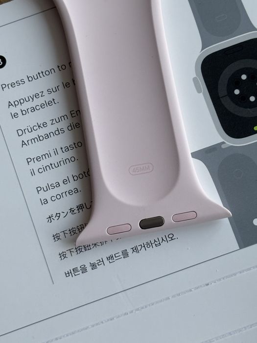Ремінець для Apple Watch 9 рожевий НОВИЙ ОРИГІНАЛ Розмір M/L 45 мм