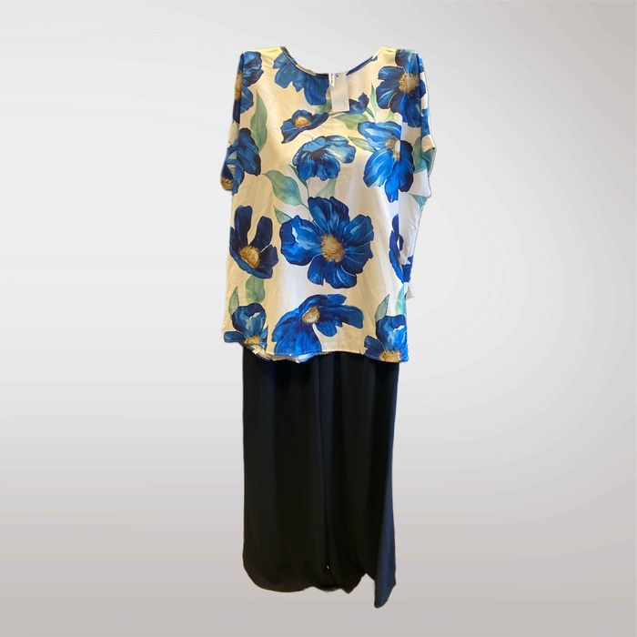 Dwuczęściowy Komplet w Kwiaty na Wiosnę Beżowy