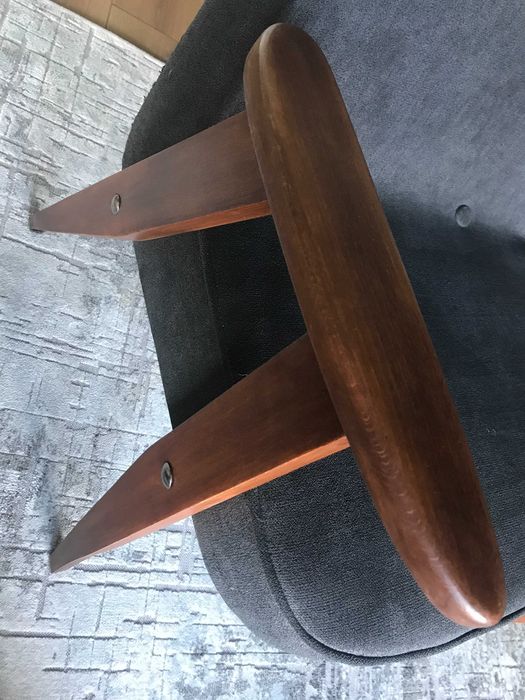 2 Fotele Chierowskiego 366 kolor ciemny grafit styl PRL retro loft