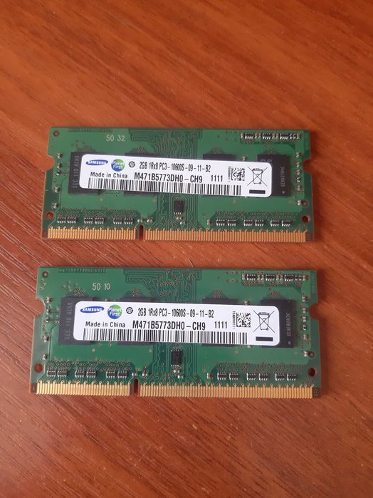DDR3 2х2Gb Samsung оперативная память для ноутбука DDR3 SO-DIMM